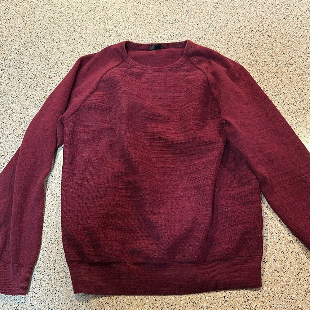 J Crew burgundy sweater. Women’s size large